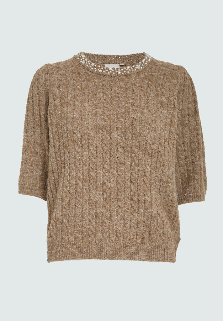 Peppercorn PCKira Knit Blouse Blouse 4073 Kelp Sand Melange