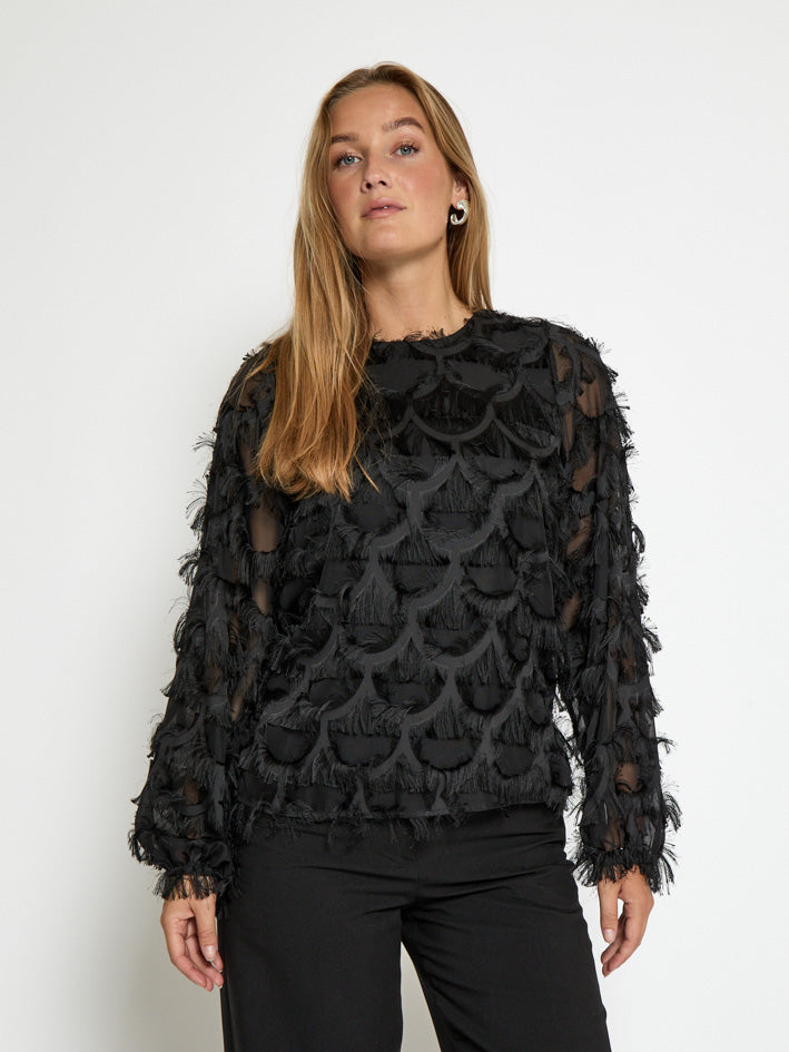 Peppercorn PCKylin Long Sleeve Blouse Blouse 9000 Black