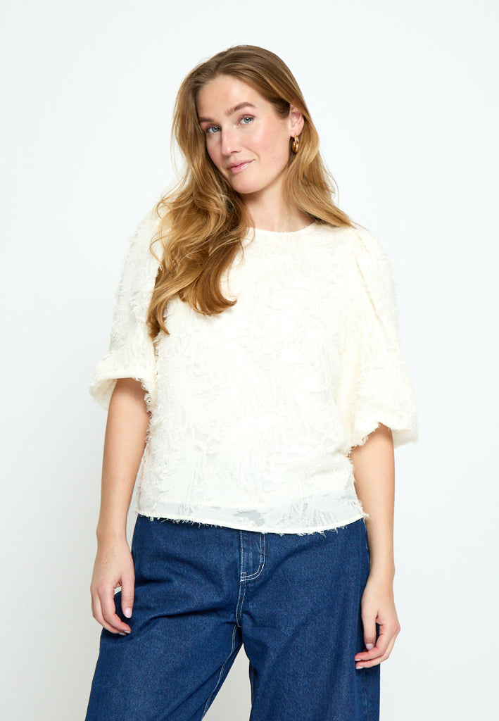 Peppercorn PCKylin Structure Blouse Blouse 0011 Gardenia