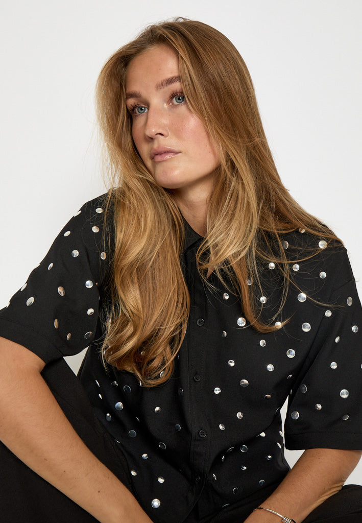 Peppercorn PCLaila Studs Shirt Shirt 9000 Black