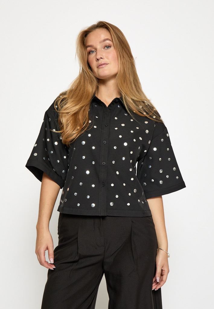 Peppercorn PCLaila Studs Shirt Shirt 9000 Black