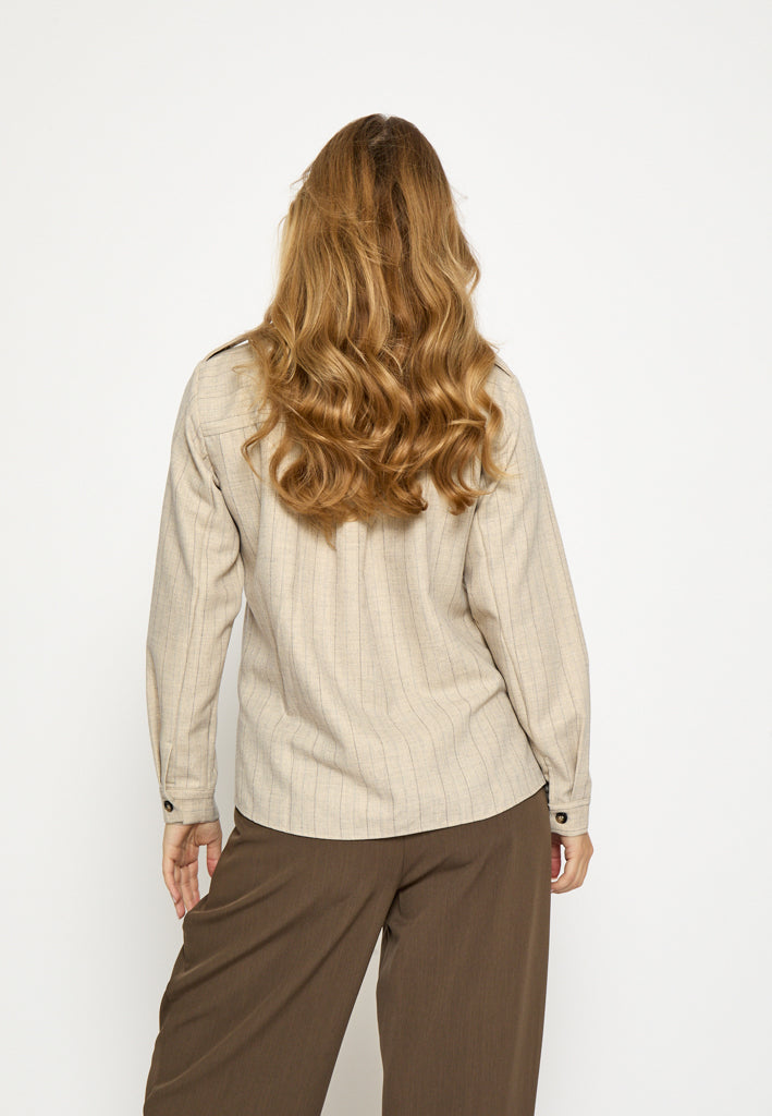 Peppercorn PCLainey Shirt Shirt 2206S Fog Sand Stripe