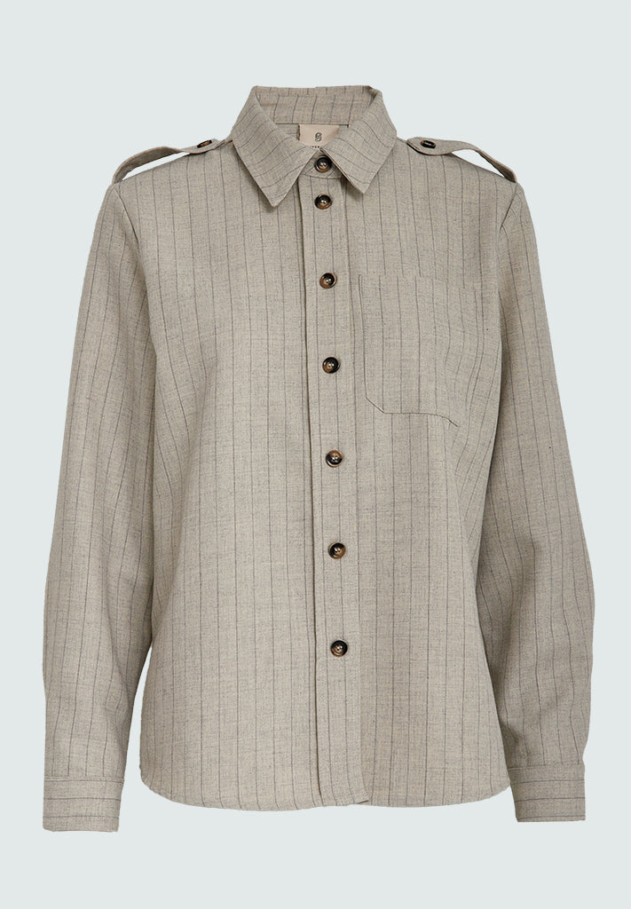 Peppercorn PCLainey Shirt Shirt 2206S Fog Sand Stripe