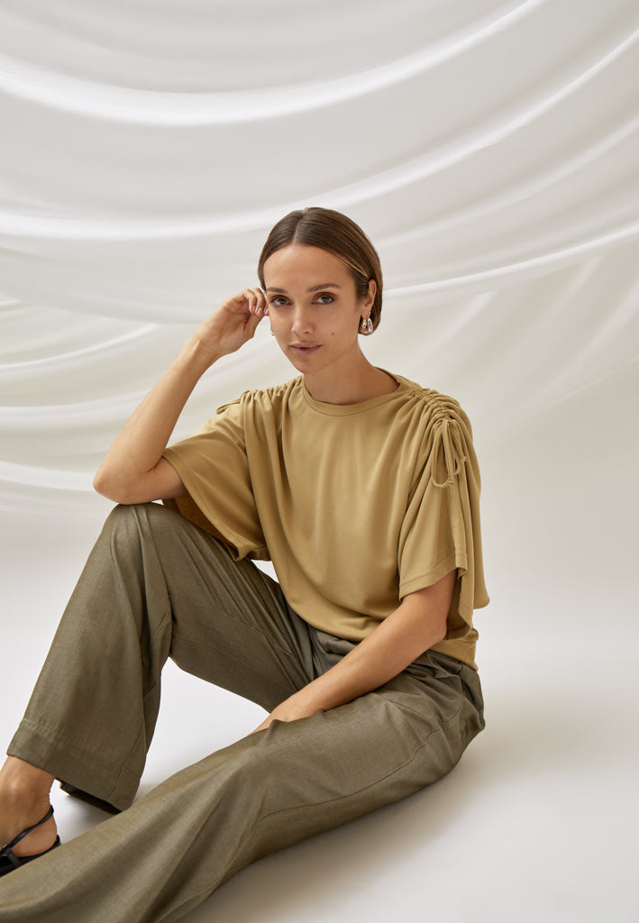 Peppercorn PCLana Batsleeve Blouse Blouse 0148 Gray Green