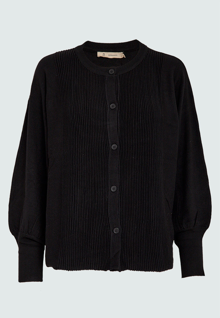 Peppercorn PCLeia Knit Cardigan Cardigans 9000 Black