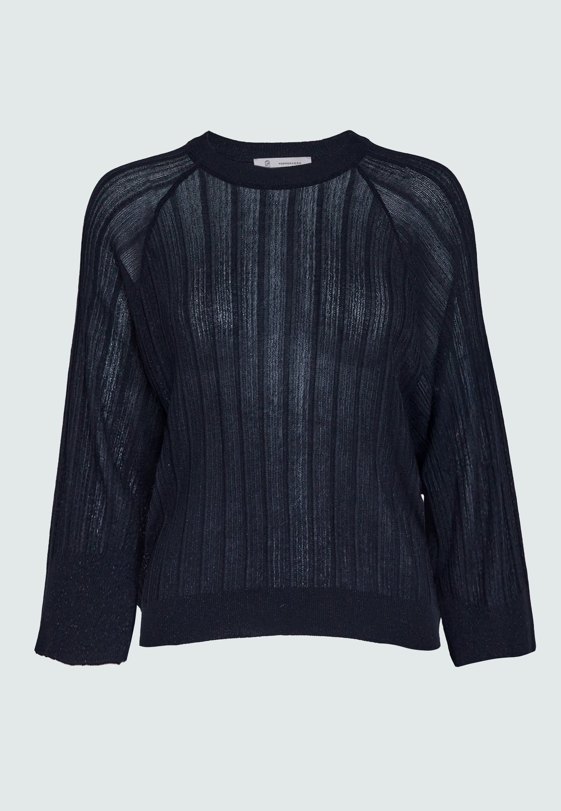 Peppercorn PCLilly Batsleeve Knit Blouse Blouse 9000MET Black Metallic
