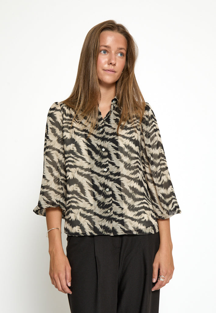 Peppercorn PCLima Shirt Shirt 2206P Fog Sand Print