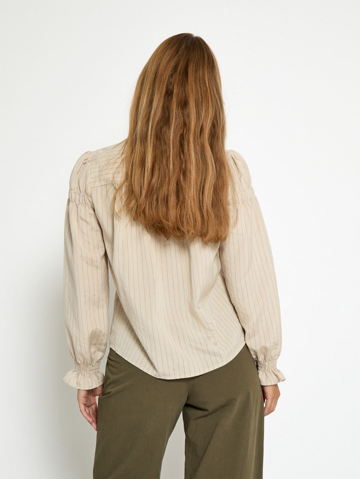 Peppercorn PCLina Shirt Shirt 2206S Fog Sand Stripe