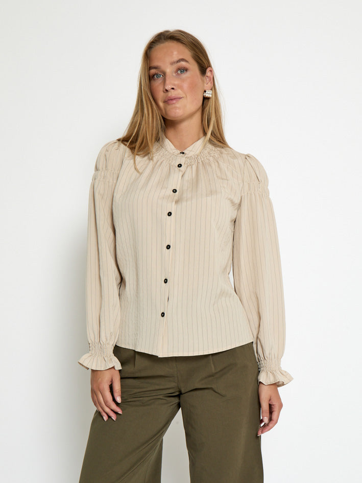Peppercorn PCLina Shirt Shirt 2206S Fog Sand Stripe