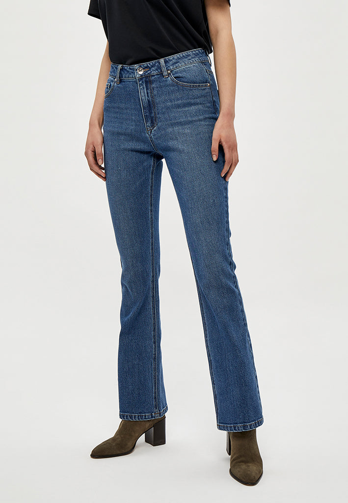 Peppercorn PCLinda HW Flared Jeans Jeans 9610 Mid Blue Denim