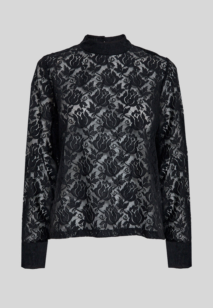 Peppercorn PCLorna Lace Top Top 9000 Black