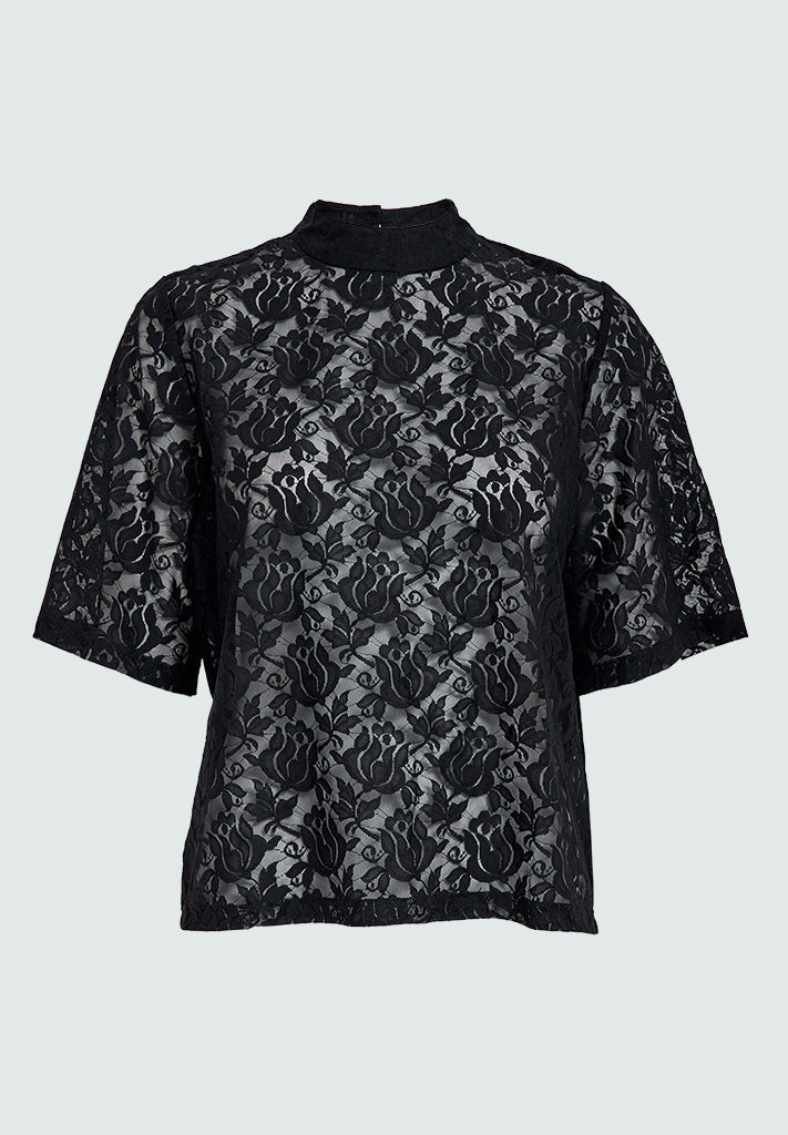 Peppercorn PCLorna Lace Top Top 9000 Black