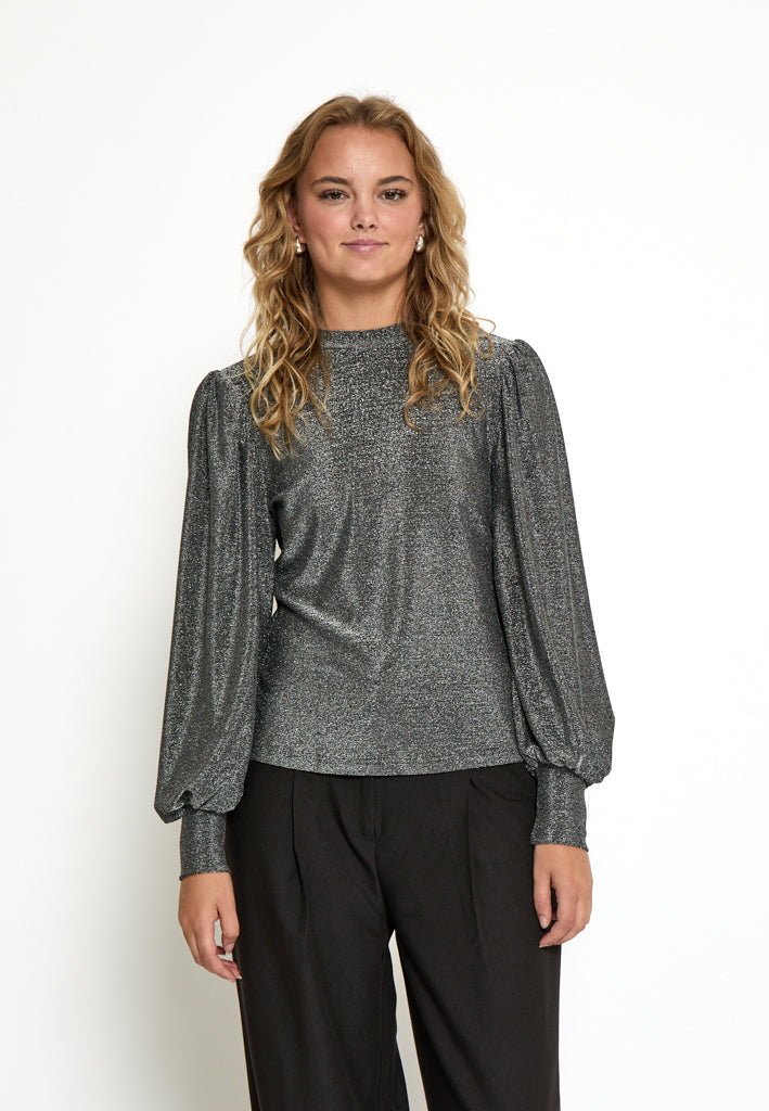 Peppercorn PCLucina Blouse Blouse 112MET Light Grey Metal.