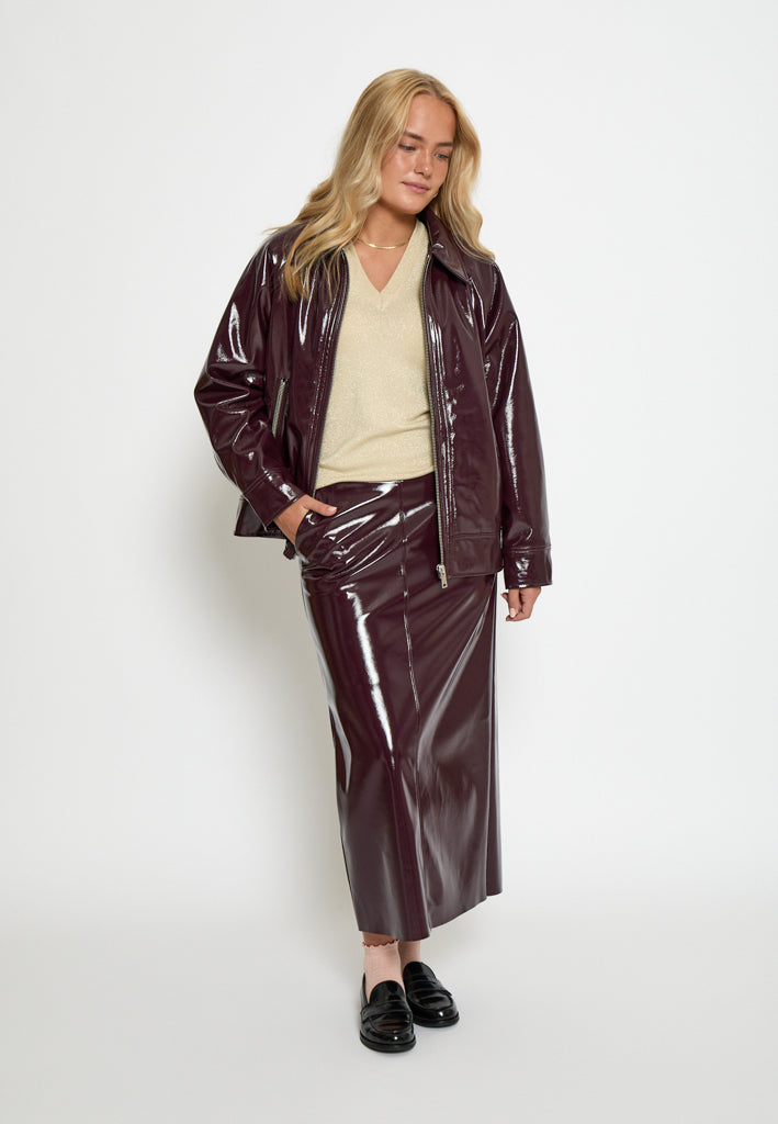 Peppercorn PCLucinda Vegan Skirt Skirt 0905 Tawny Port