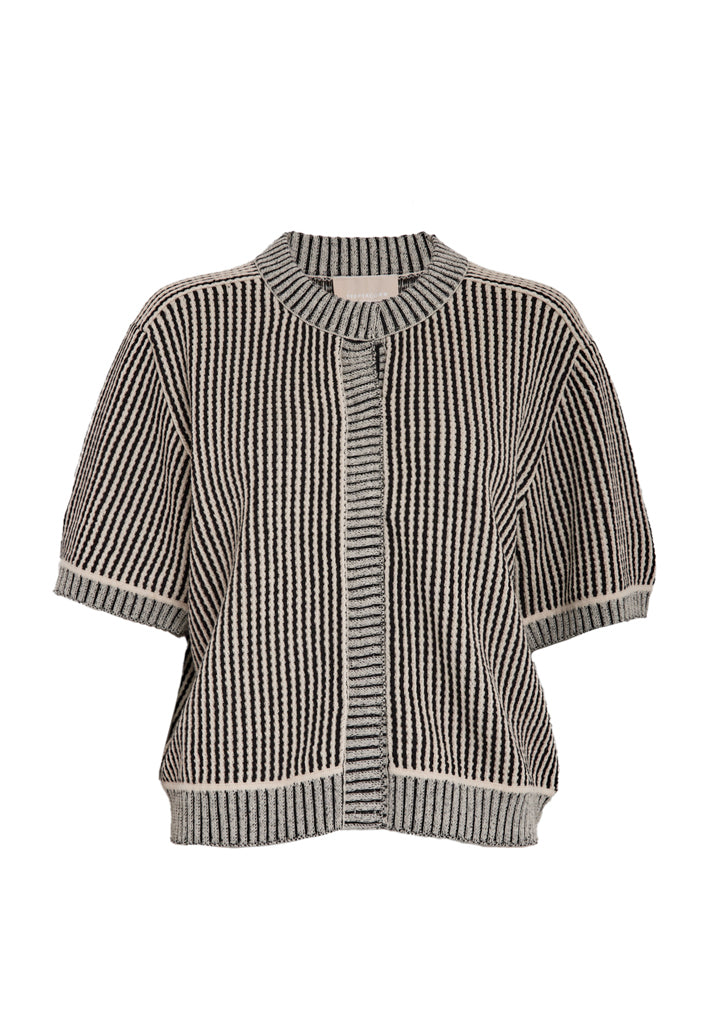 Peppercorn PCMakita Knit Cardigan Cardigans 0123 Almond Milk Stripe