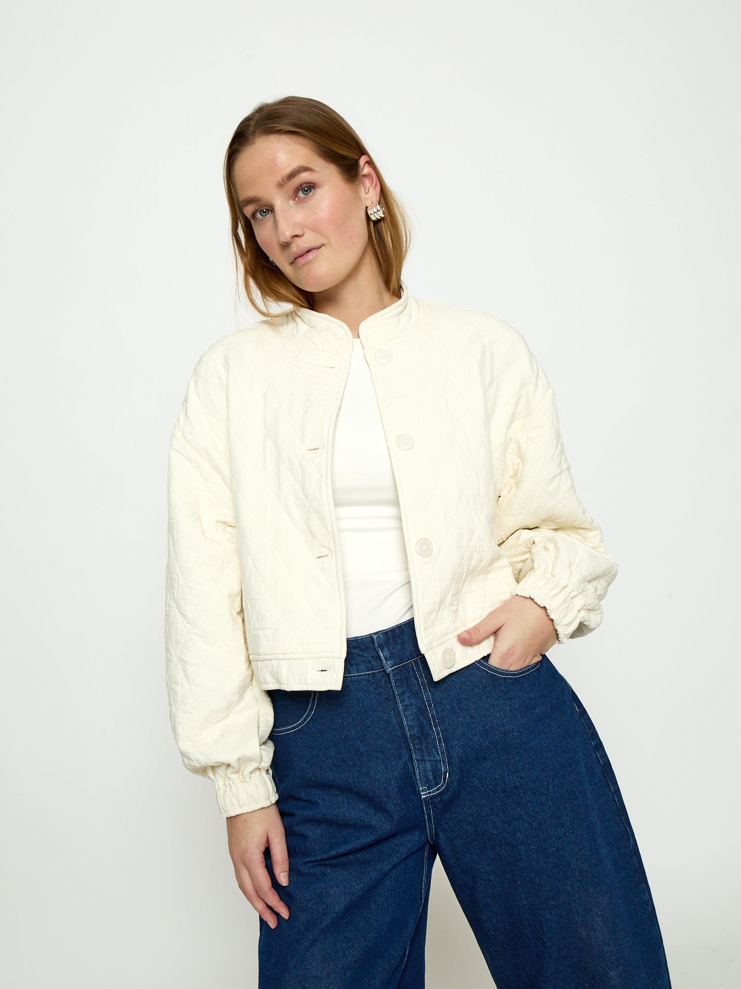 Peppercorn PCMarley Jacket Jacket 0202 Whitecap Creme