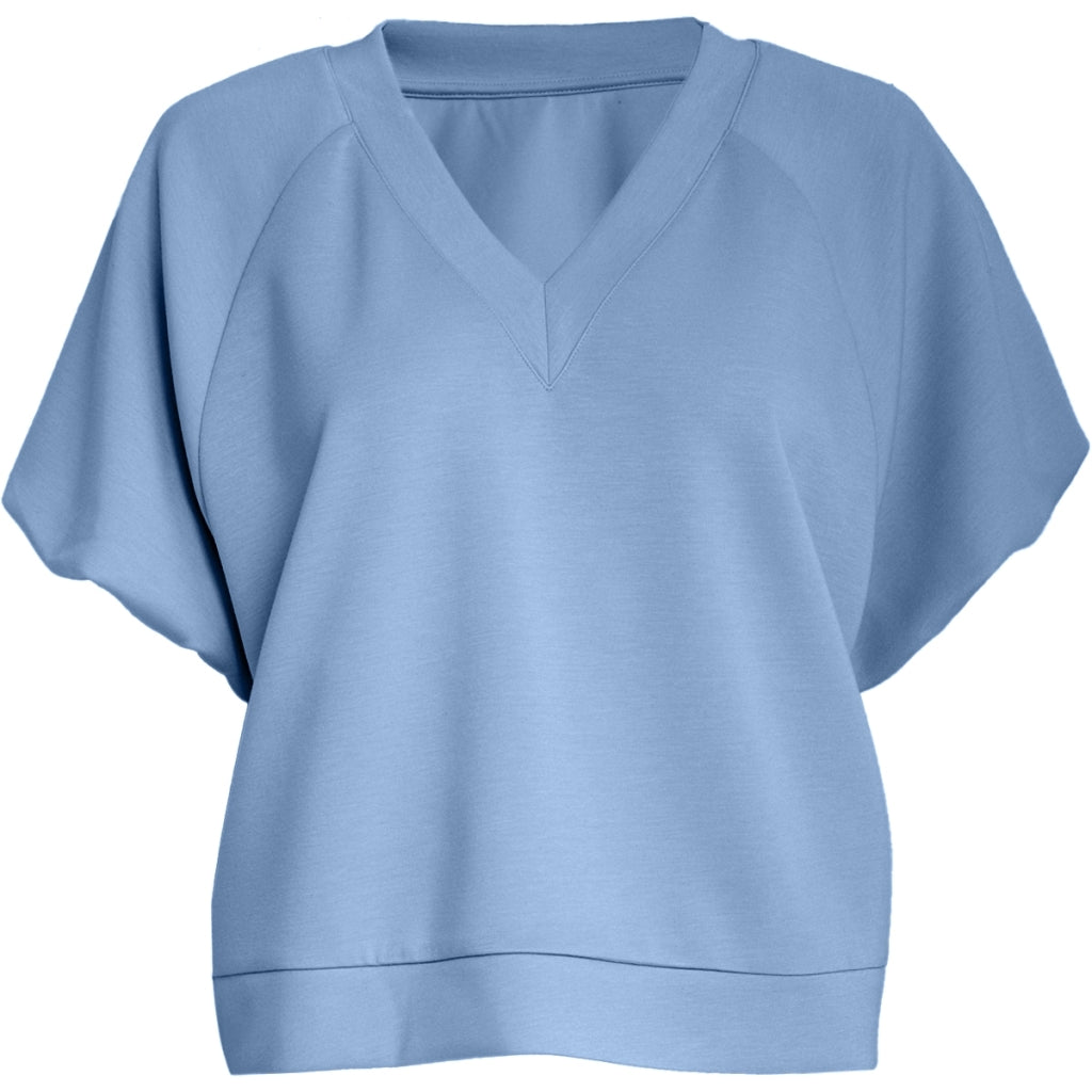 Peppercorn PCMinnie GRS Balloon Sleeve Blouse T-Shirt 2016 CORNFLOWER BLUE