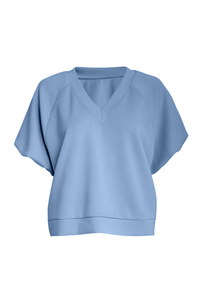 Peppercorn PCMinnie GRS Balloon Sleeve Blouse T-Shirt 2016 CORNFLOWER BLUE