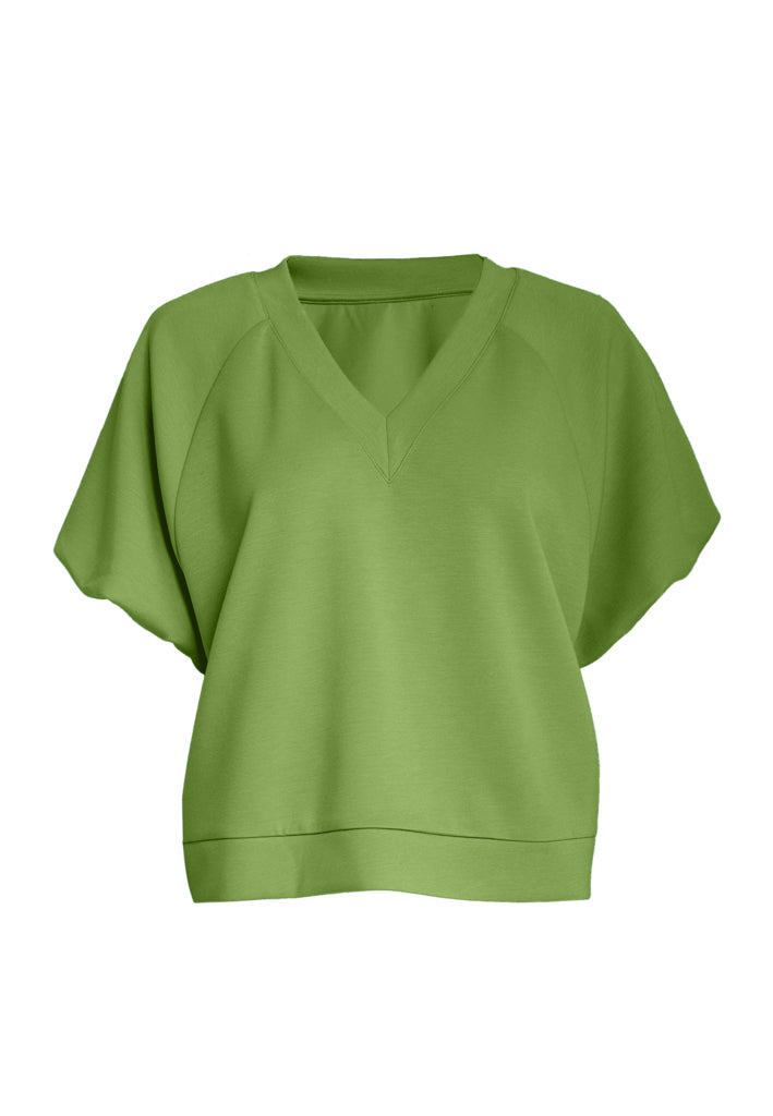 Peppercorn PCMinnie GRS Balloon Sleeve Blouse T-Shirt 451 Calla Green
