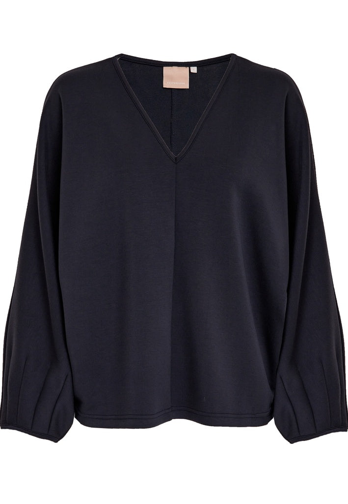 Peppercorn PCMinnie GRS V-neck Blouse Blouse 2994 Sky Captain