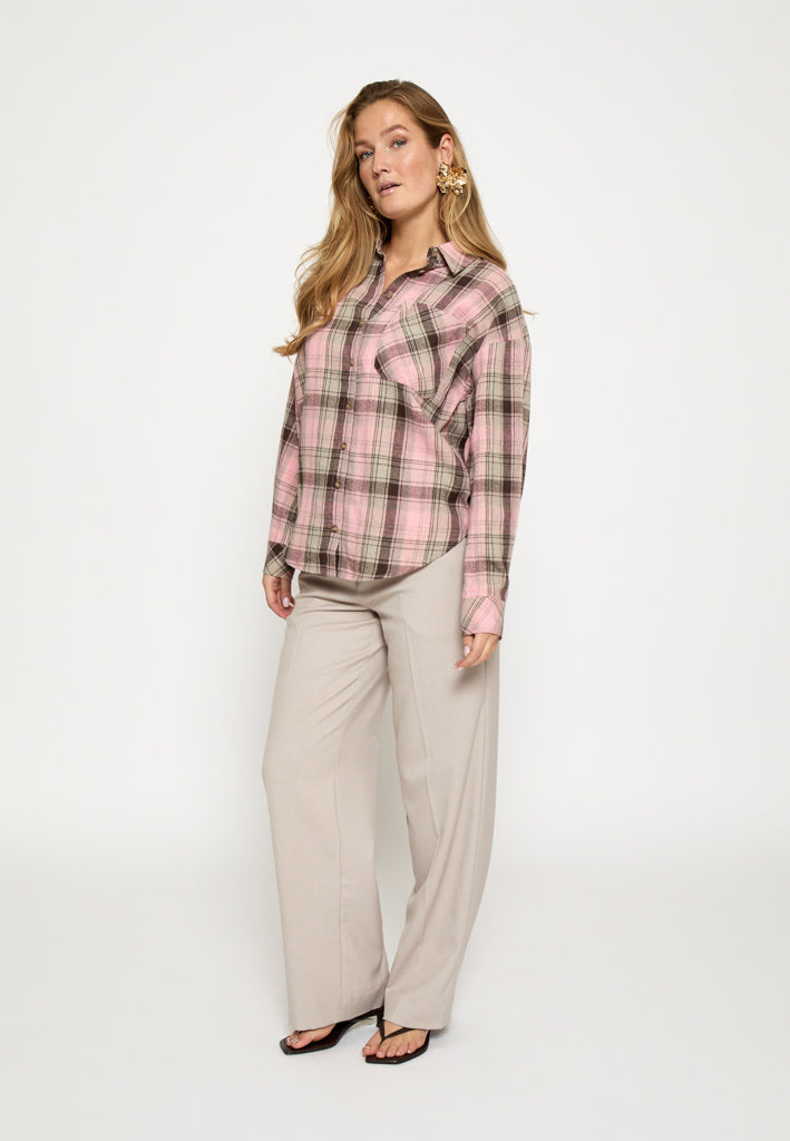 Peppercorn PCMissia Check Shirt Shirt 4015C Cashmere Rose check