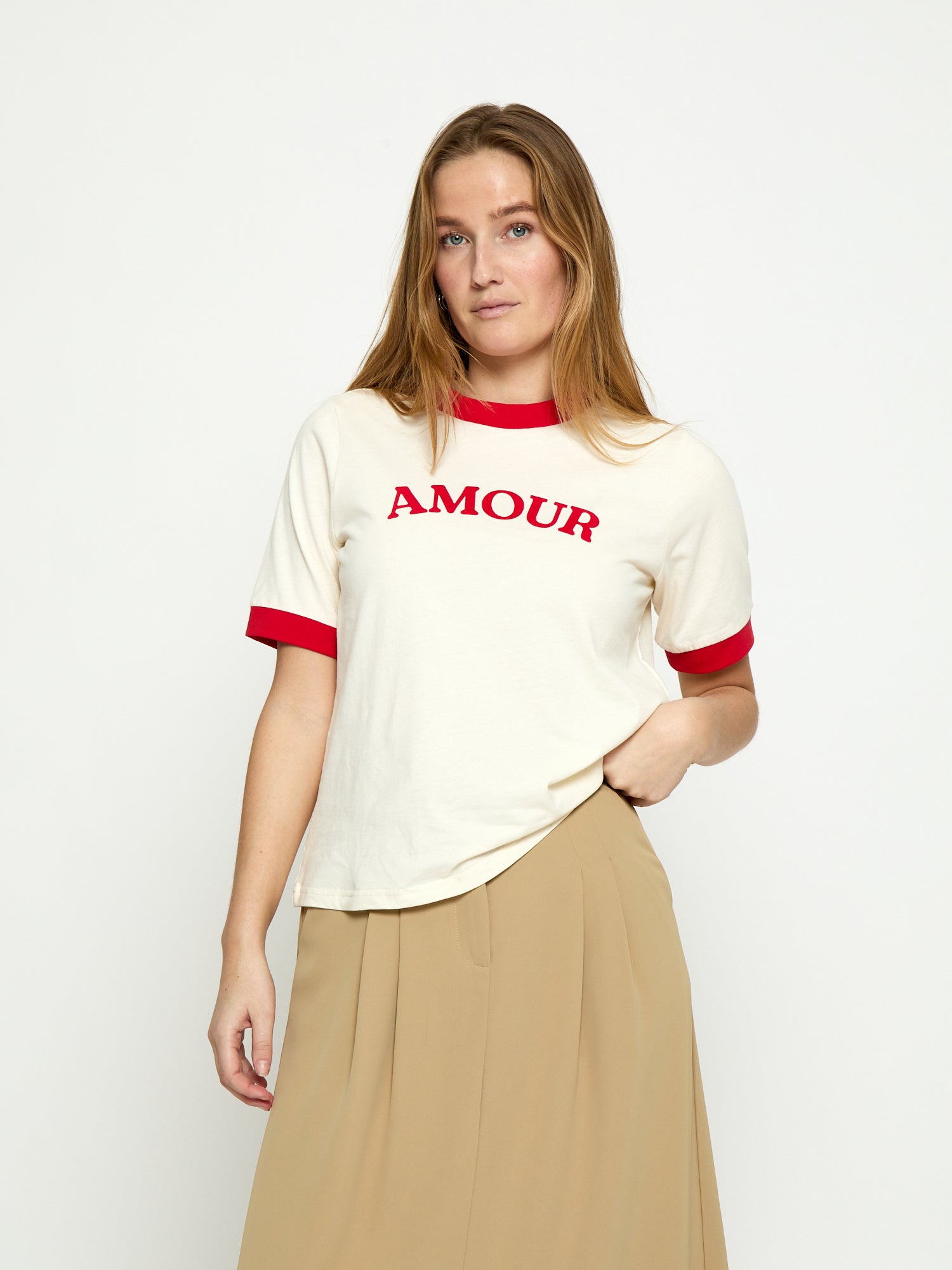 Peppercorn PCMomo T-Shirt T-Shirt 0202 Whitecap Creme