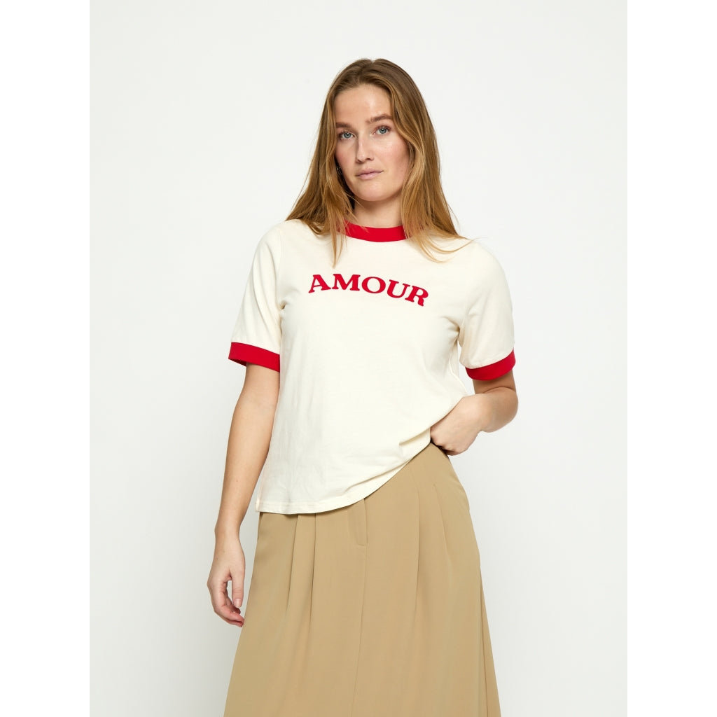 Peppercorn PCMomo T-Shirt T-Shirt 0202 Whitecap Creme