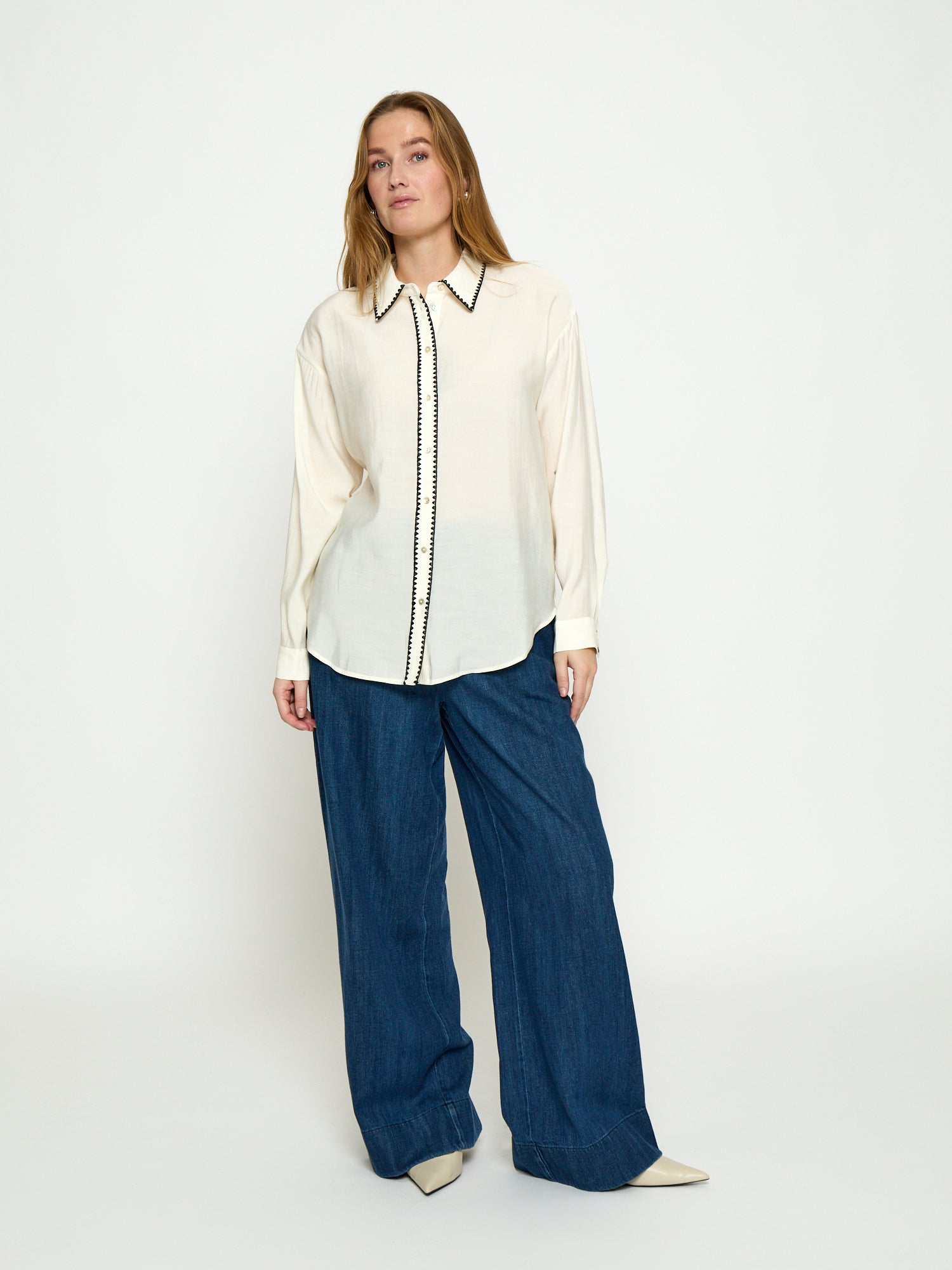 Peppercorn PCMonara Shirt Shirt 0202 Whitecap Creme