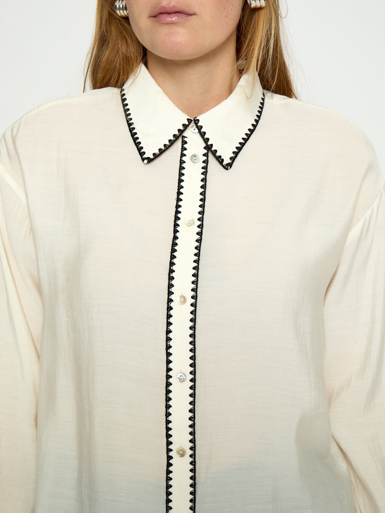 Peppercorn PCMonara Shirt Shirt 0202 Whitecap Creme