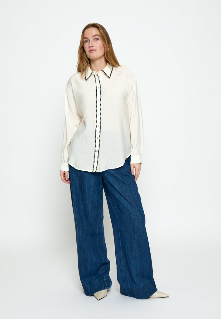 Peppercorn PCMonara Shirt Shirt 0202 Whitecap Creme