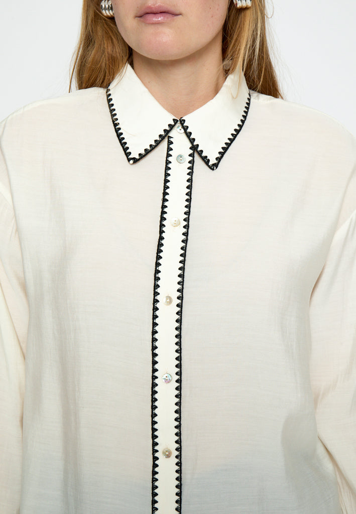 Peppercorn PCMonara Shirt Shirt 0202 Whitecap Creme