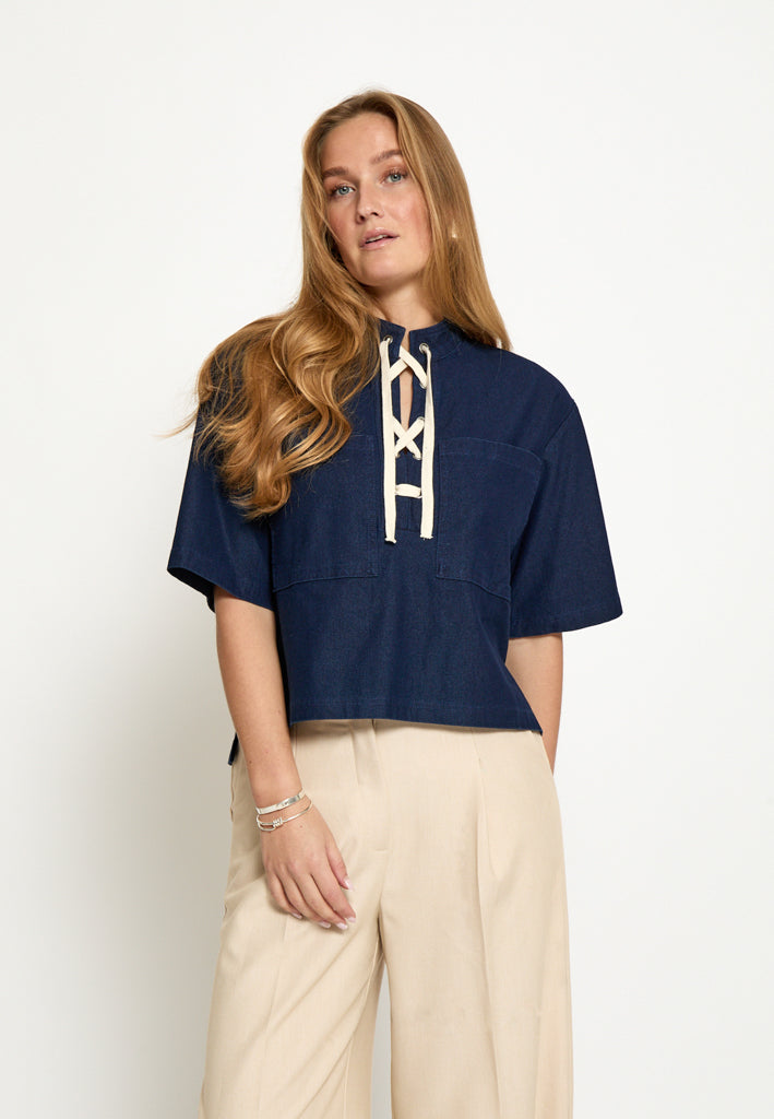 Peppercorn PCNaddie Blouse Blouse 006 Dark Denim