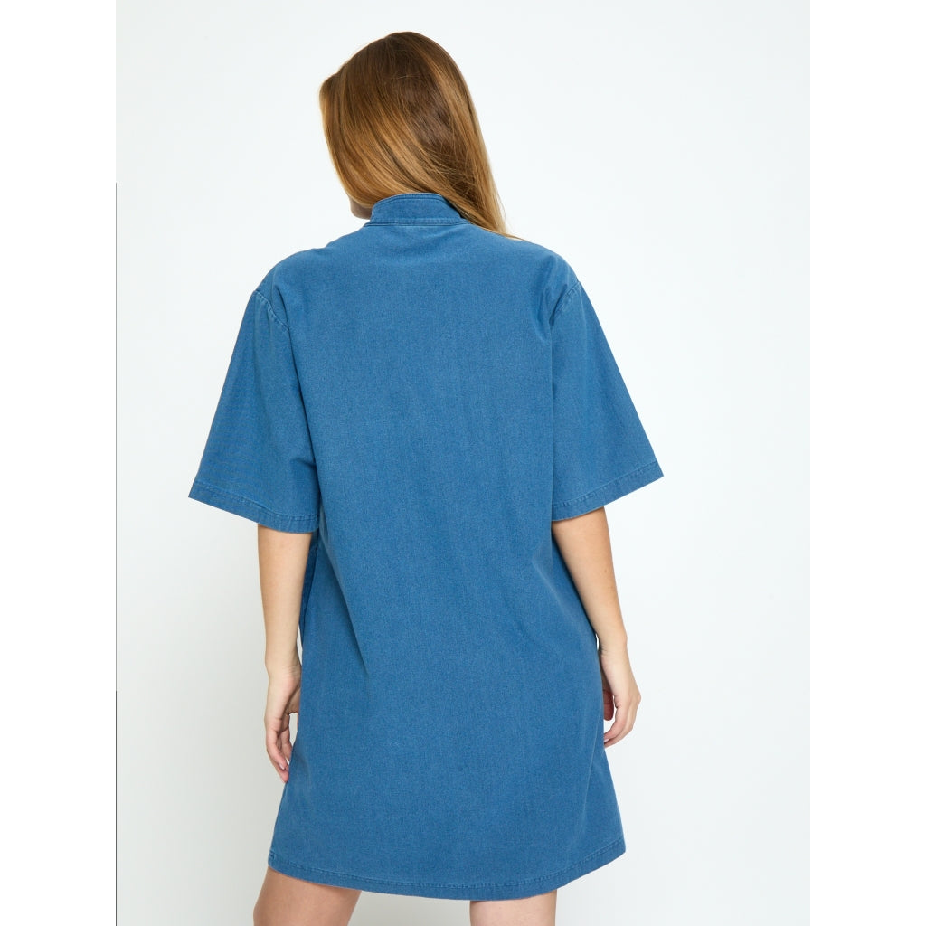Peppercorn PCNaddie Tie String Dress Dress 9610 Mid Blue Denim