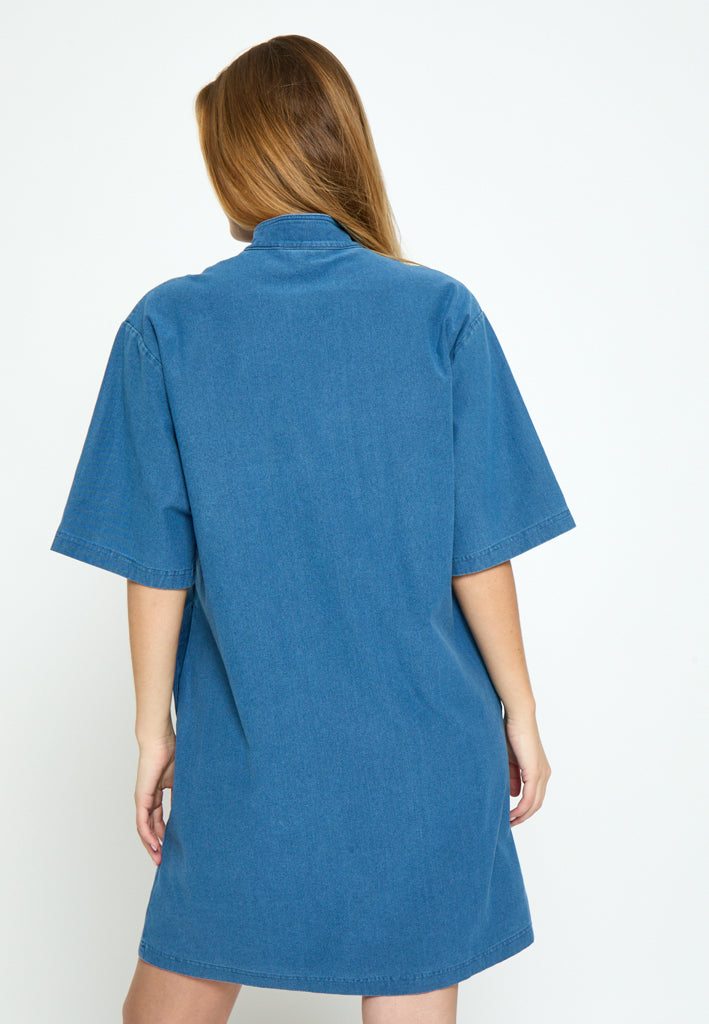 Peppercorn PCNaddie Tie String Dress Dress 9610 Mid Blue Denim