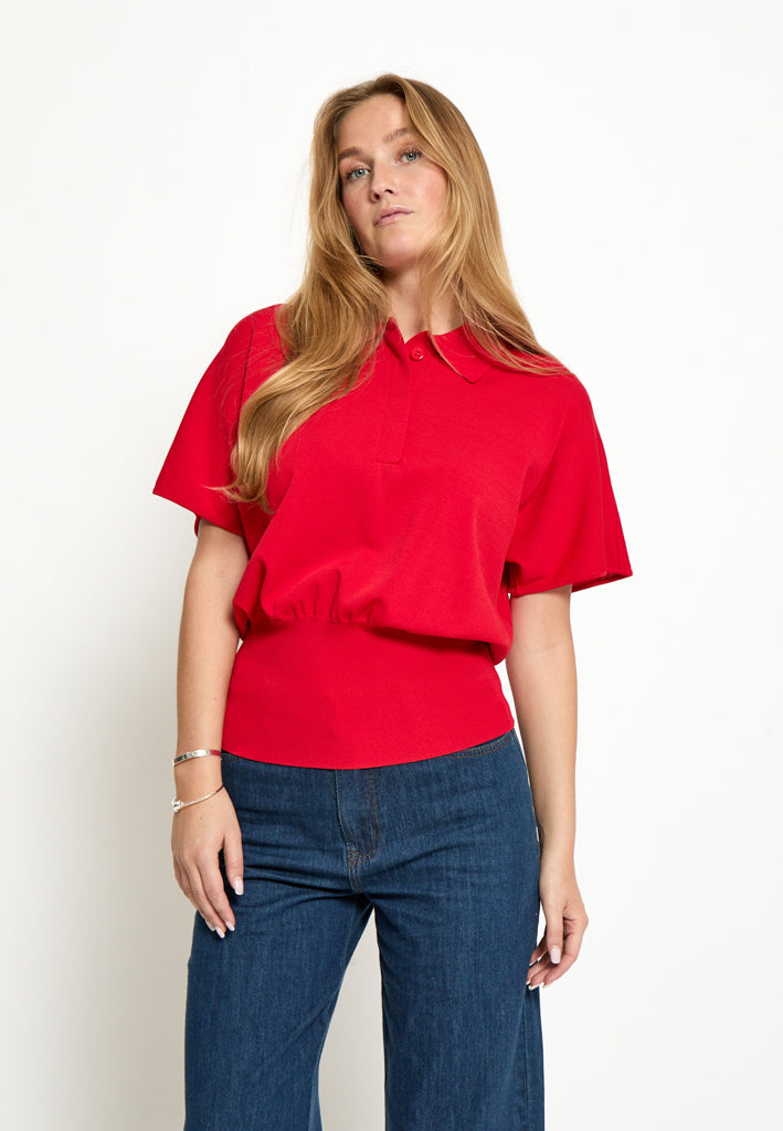 Peppercorn PCNaia Polo Top Top 4049 Aura Orange