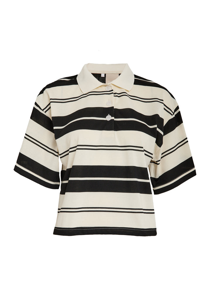 Peppercorn PCNaja Polo T-Shirt T-Shirt 2206S Fog Sand Stripe