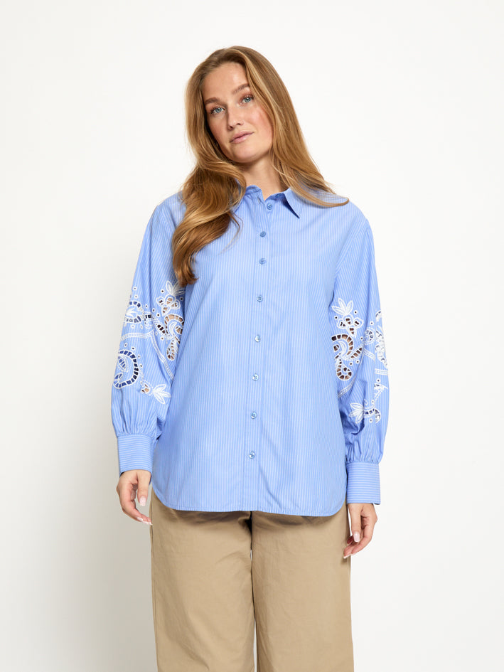 Peppercorn PCNetty Shirt Shirt 2016S Cornflower Blue Stripe