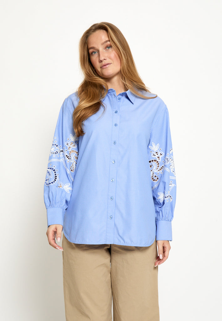 Peppercorn PCNetty Shirt Shirt 2016S Cornflower Blue Stripe