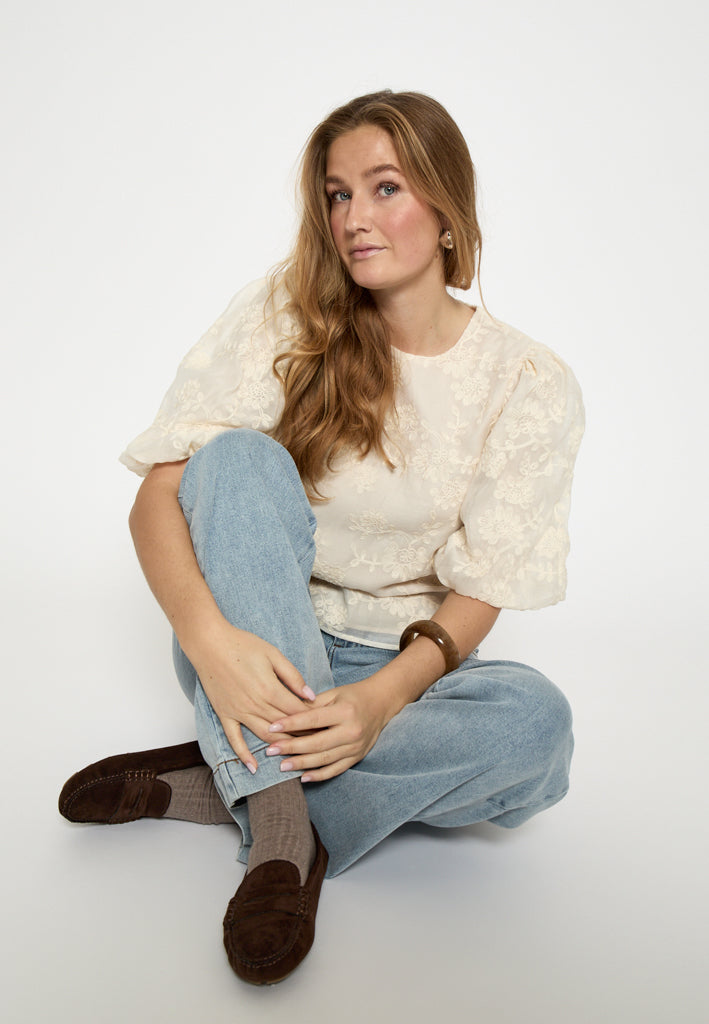 Peppercorn PCNomara Blouse Blouse 0202 Whitecap Creme