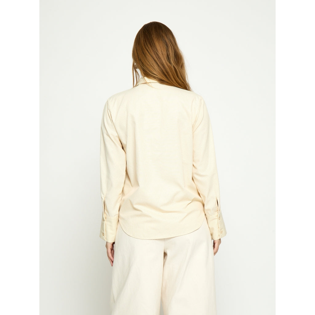 Peppercorn PCNorma Tie Shirt Shirt 1007S VANILLA CUSTARD STRIPE
