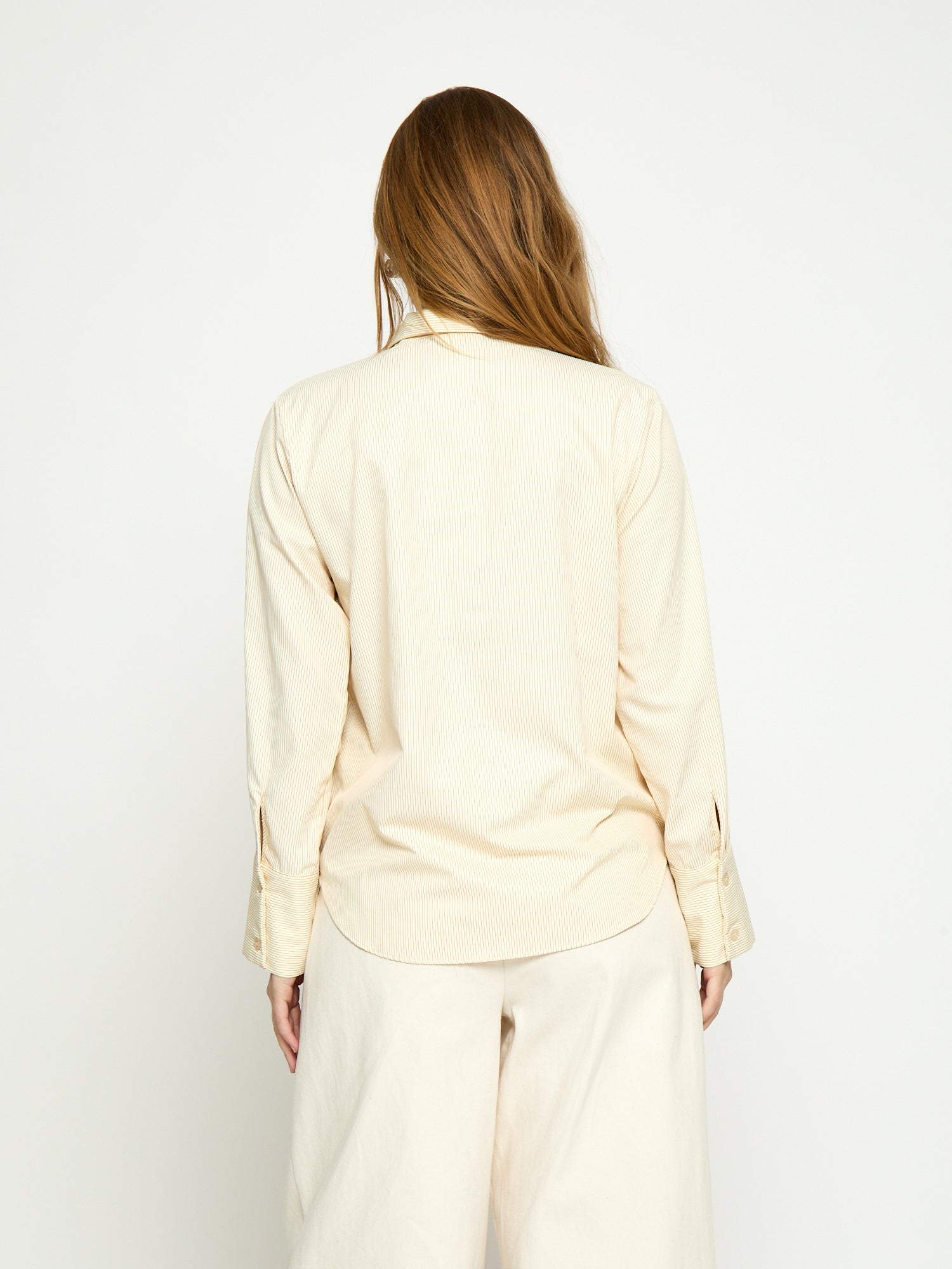Peppercorn PCNorma Tie Shirt Shirt 1007S VANILLA CUSTARD STRIPE