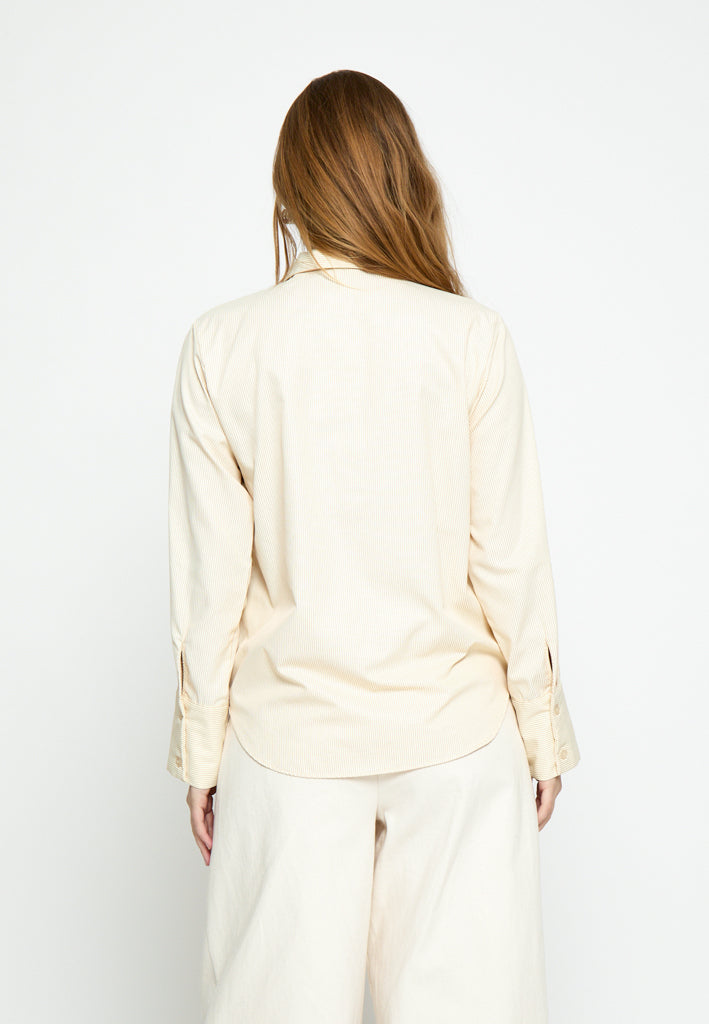 Peppercorn PCNorma Tie Shirt Shirt 1007S VANILLA CUSTARD STRIPE