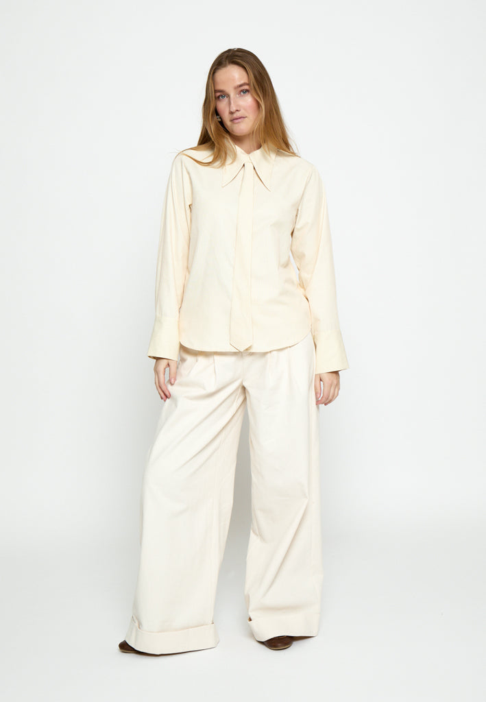 Peppercorn PCNorma Tie Shirt Shirt 1007S VANILLA CUSTARD STRIPE