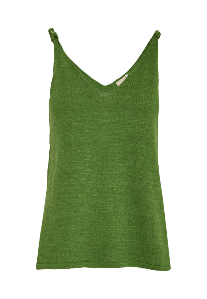 Peppercorn PCNuria Linen Knit Top Top 3750 Cactus