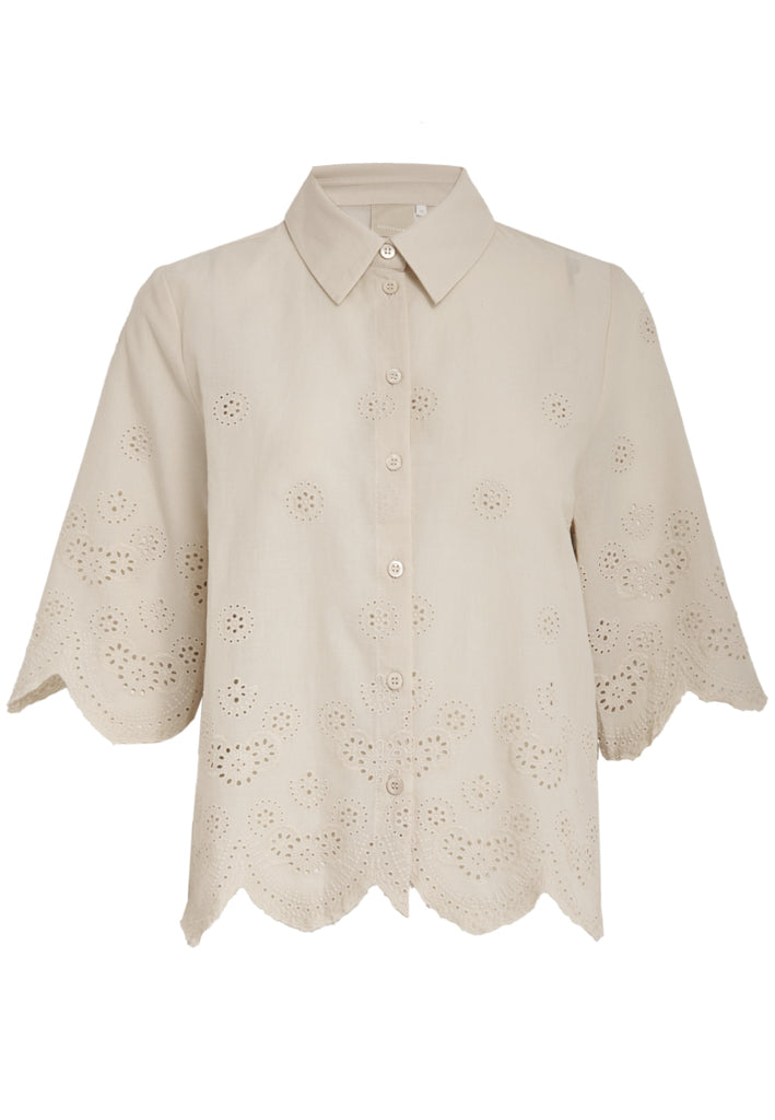 Peppercorn PCOda Shirt Shirt 0202 Whitecap Creme