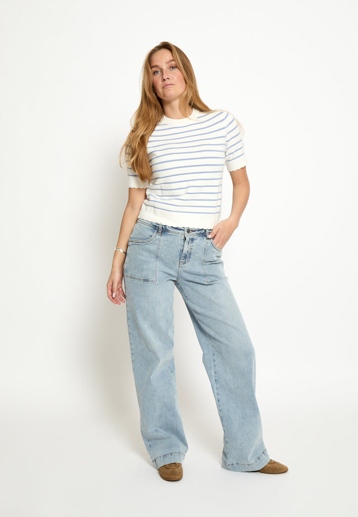Peppercorn PCOdelia Knit T-Shirt T-Shirt 2272S Serenity Stripe