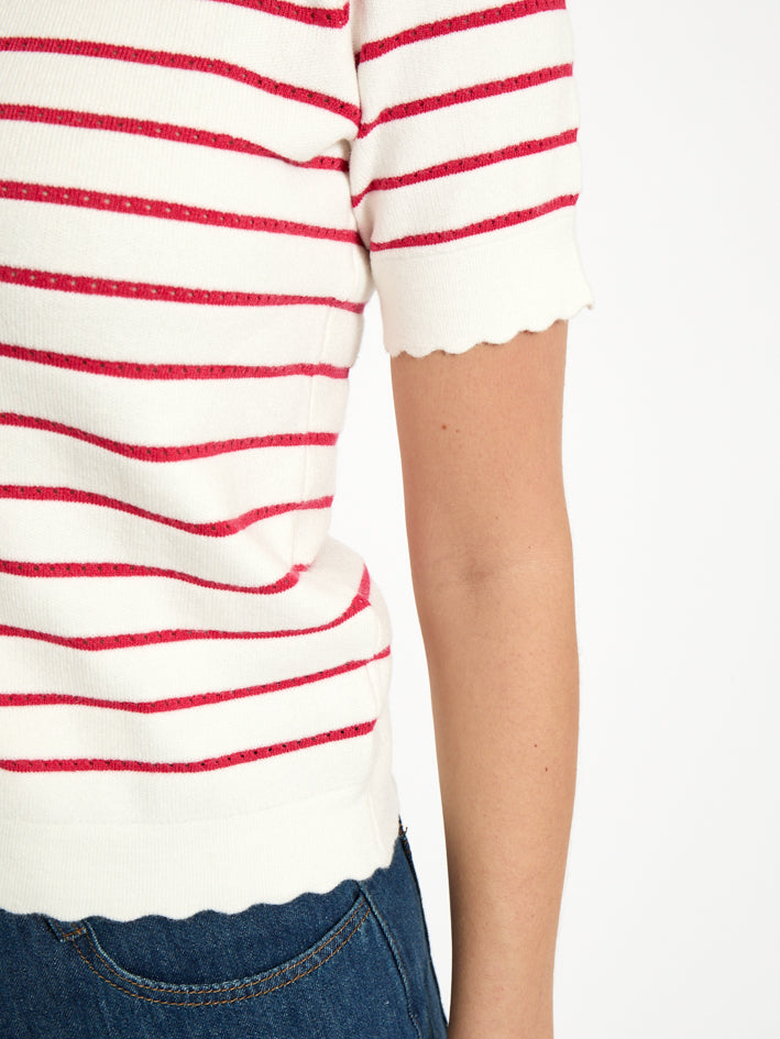 Peppercorn PCOdelia Knit T-Shirt T-Shirt 4622 Watermelon Stripe