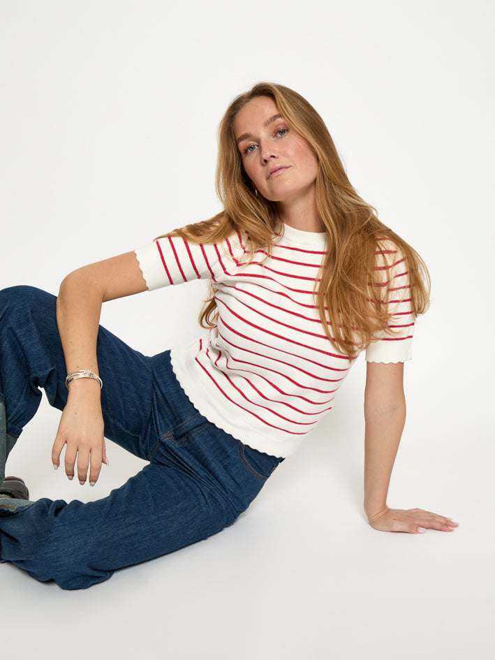 Peppercorn PCOdelia Knit T-Shirt T-Shirt 4622 Watermelon Stripe