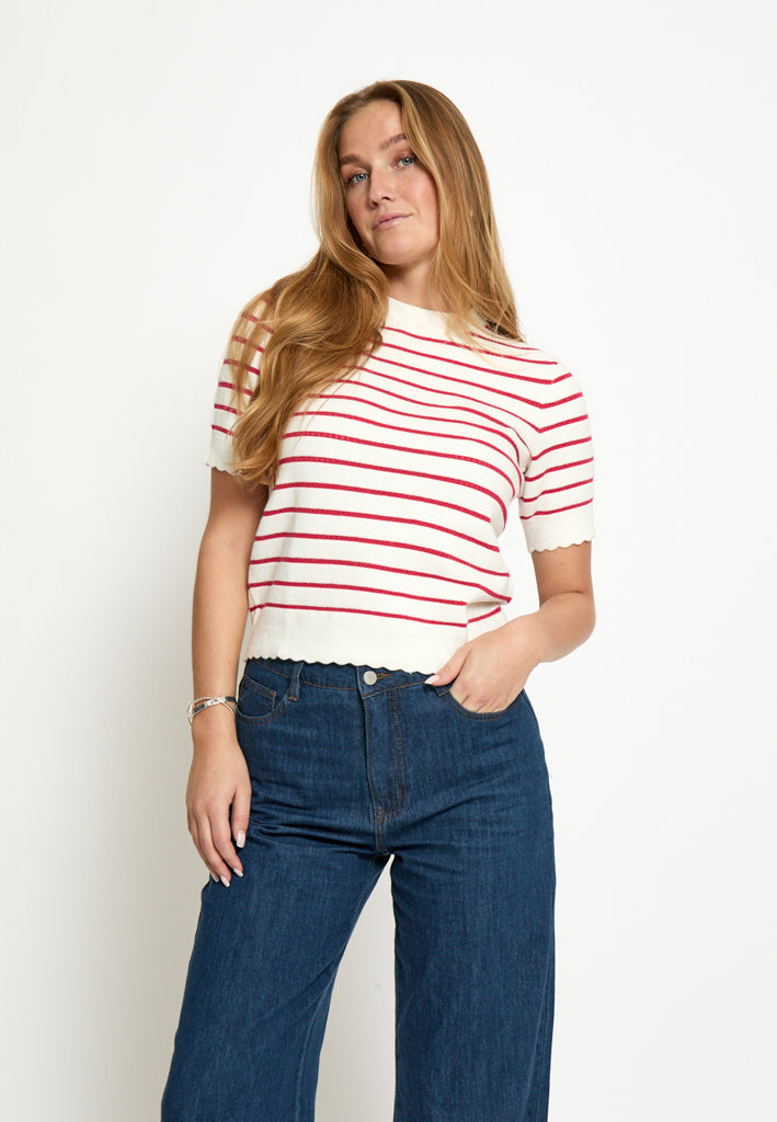Peppercorn PCOdelia Knit T-Shirt T-Shirt 4622 Watermelon Stripe