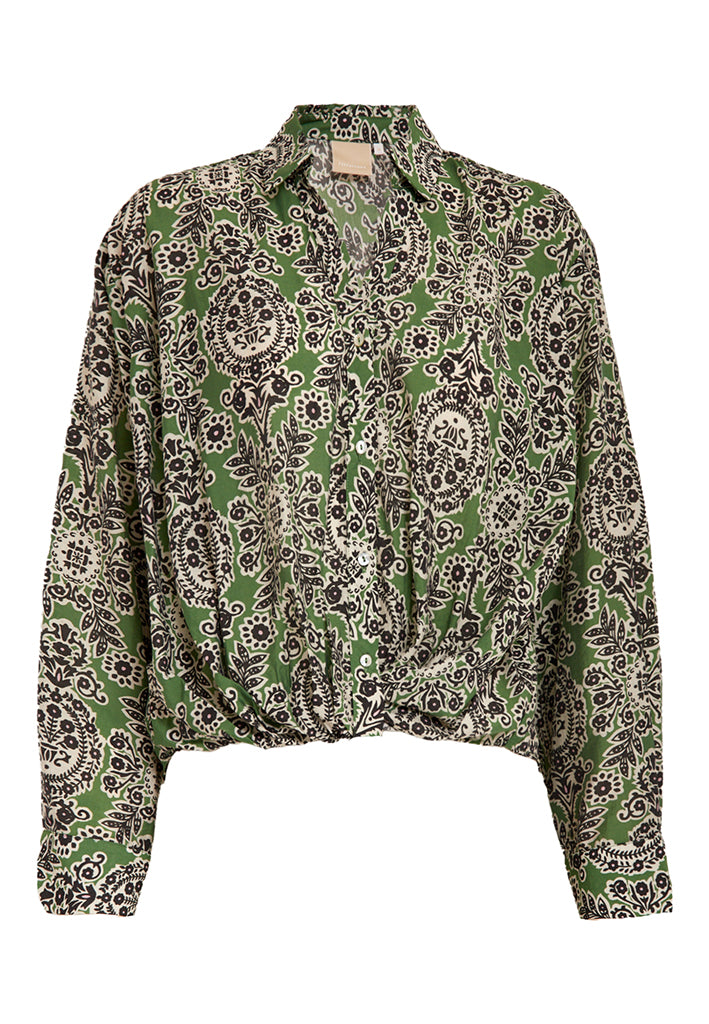 Peppercorn PCOlga Shirt Shirt 3750P CACTUS GREEN PRINT